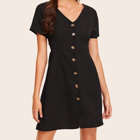 shein button down dress